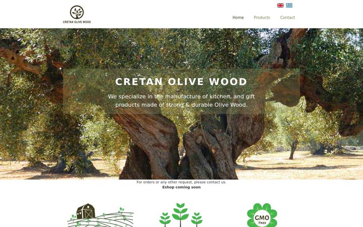 Screenshot of cretanolivewood.com