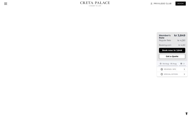 Screenshot of cretapalace.com