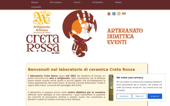 Screenshot di cretarossa.it
