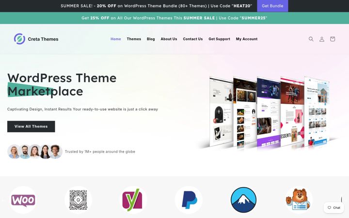 Screenshot of cretathemes.com