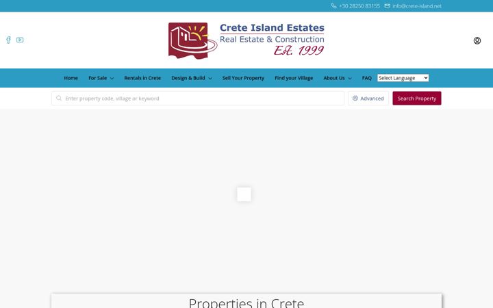 Screenshot of crete-island.net