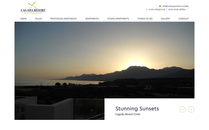 Screenshot of creteapartments.holiday