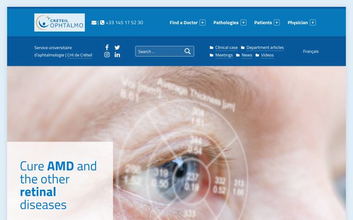 Screenshot of creteilophtalmo.fr