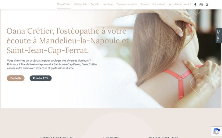 Ekrānuzņēmums no cretier-osteopathe-06.fr