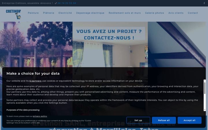 Screenshot of cretinon-electricite-platrerie-38.fr