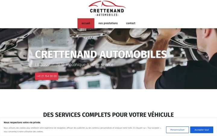 Screenshot of crettenand-automobiles.ch