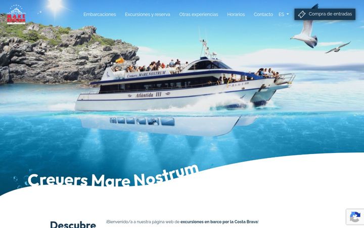 Screenshot of creuers-marenostrum.com