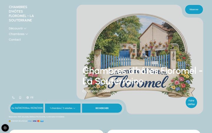 Ekrānuzņēmums no creuse-chambres-dhotes.fr