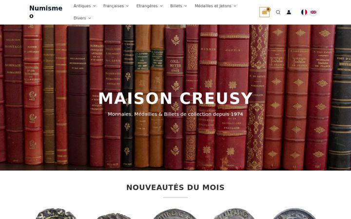 Screenshot of creusynumismatique.com