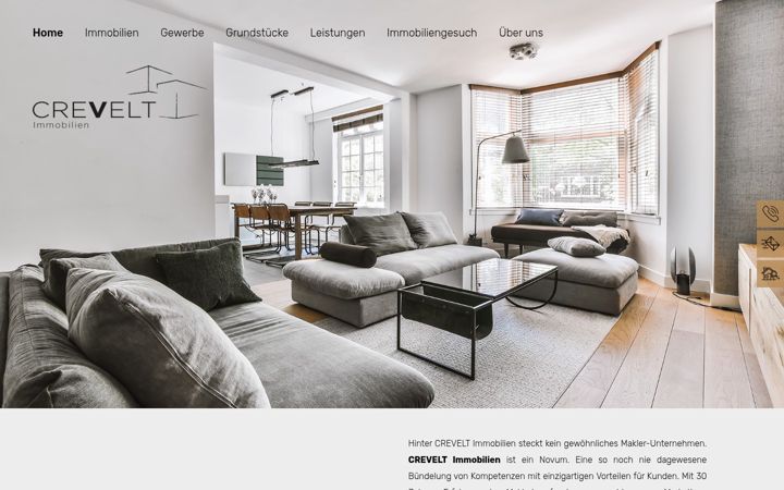 Screenshot of crevelt-immobilien.de