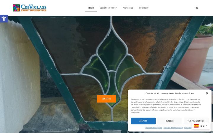 Screenshot of creviglass.com