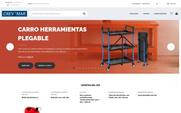 Screenshot of crevimarshop.com