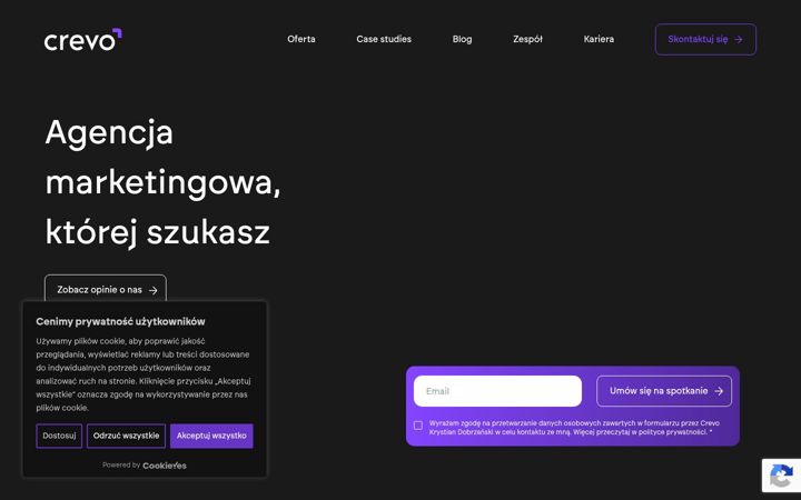 Ekrānuzņēmums no crevo.pl