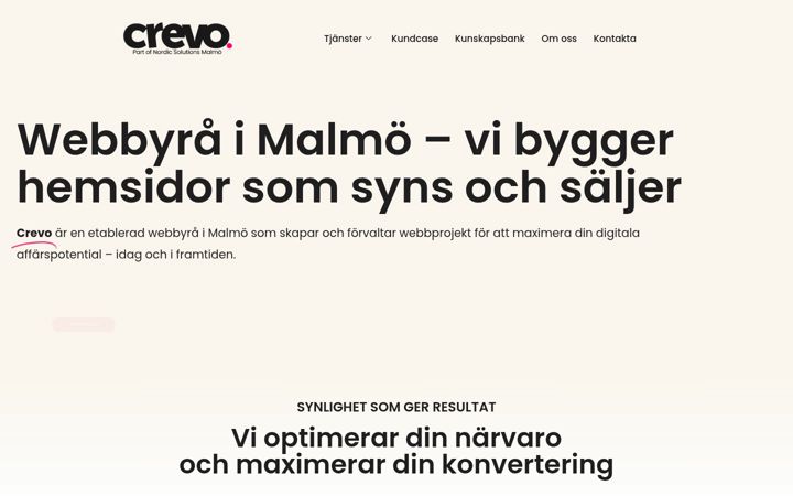 Screenshot of crevo.se