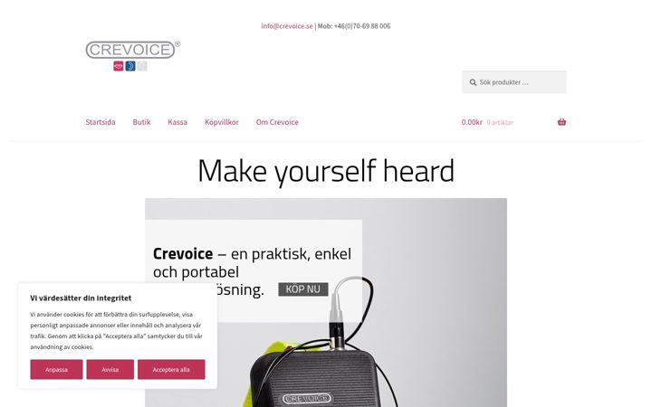 Screenshot of crevoice.se