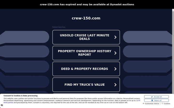 Screenshot of crew-150.com