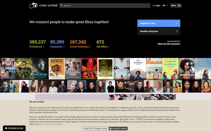 Screenshot of crew-united.com