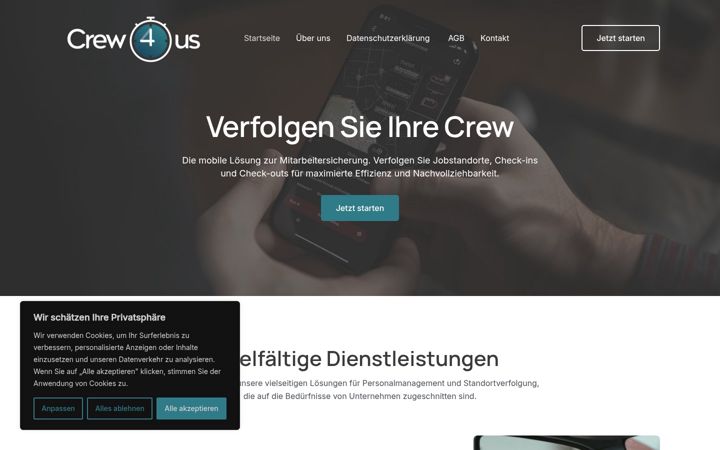 Screenshot of crew4us.de