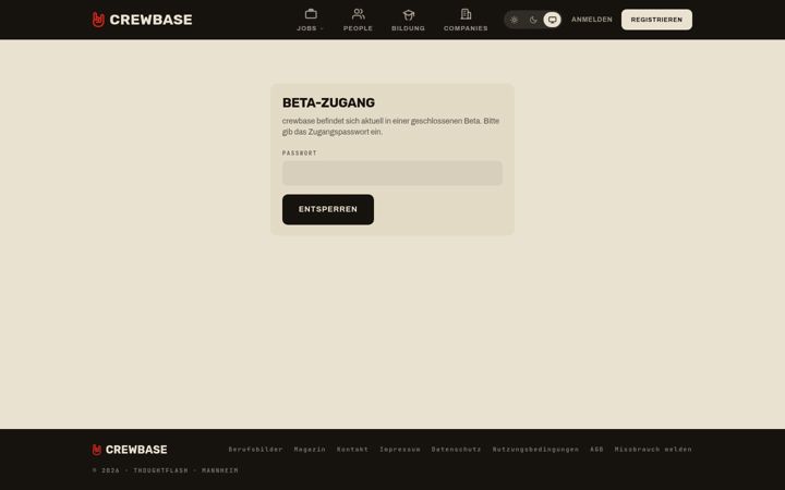 Screenshot of crewbase.eu