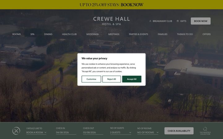 Screenshot ta' crewehallcheshire.co.uk