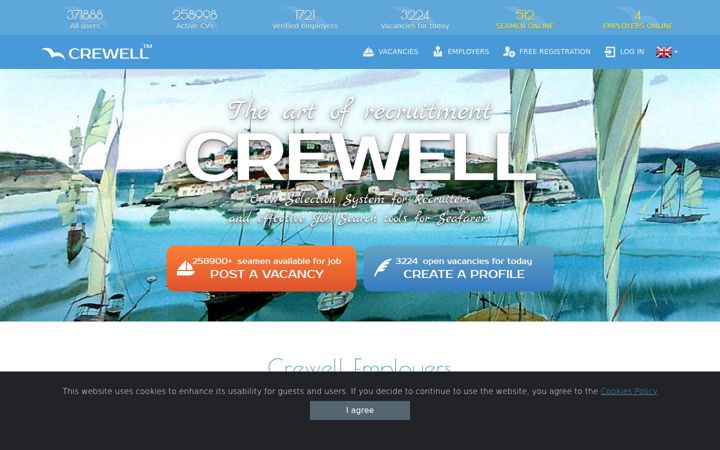 Screenshot of crewell.net