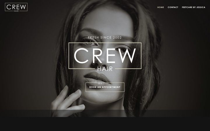 Screenshot of crewhair.co.uk