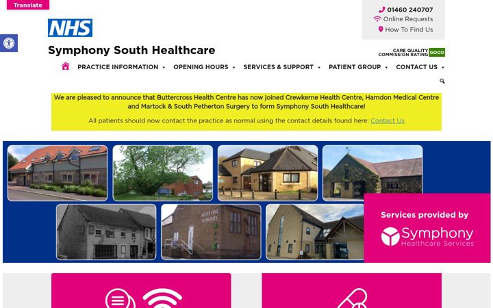 Screenshot of crewkernehc.co.uk