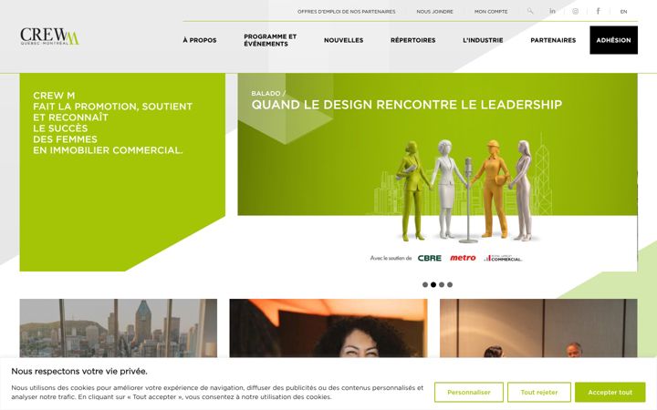 Screenshot of crewm.com