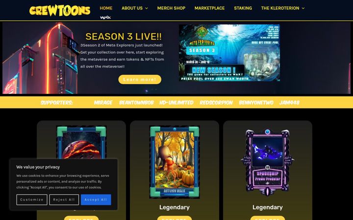 Screenshot of crewtoons.com