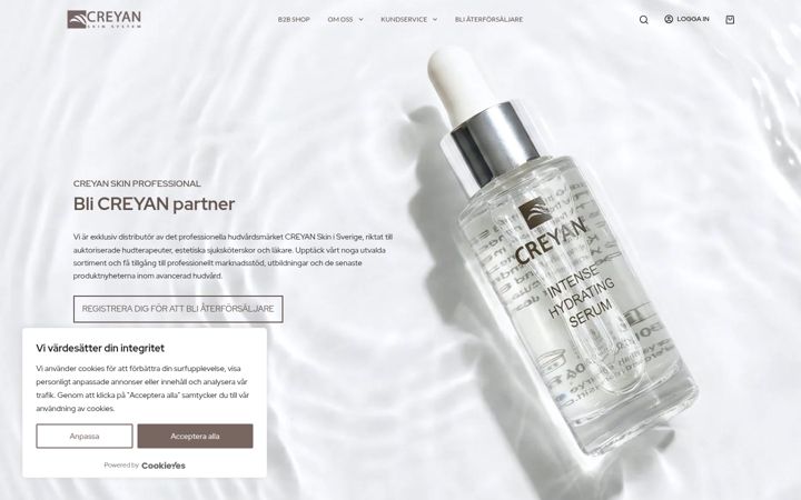 Screenshot of creyanpro.se