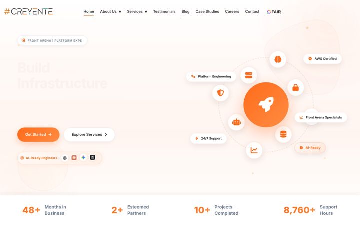 Screenshot of creyenteinfotech.com