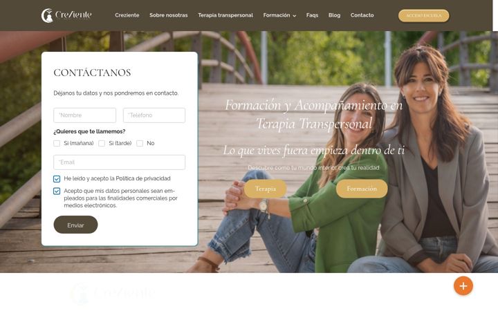 Screenshot of creziente.com