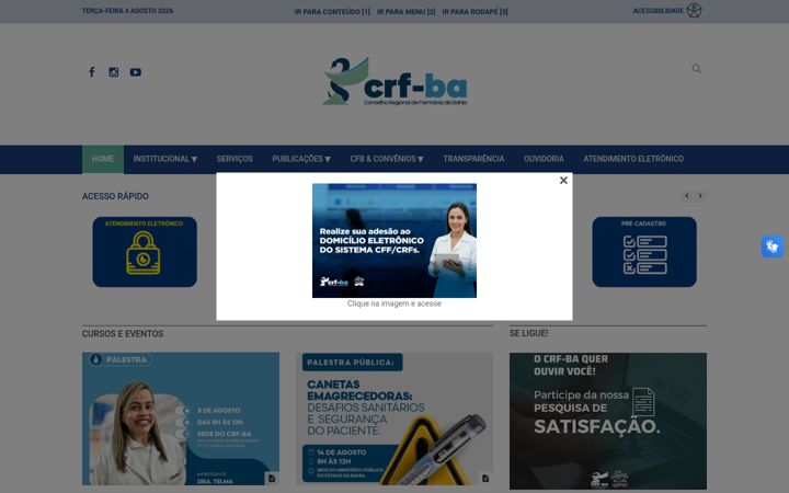 Screenshot of crf-ba.org.br