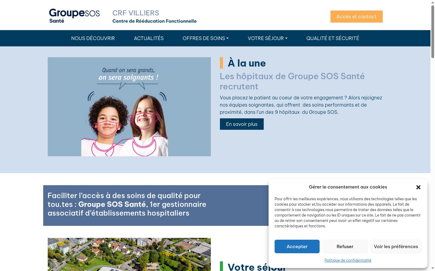 Screenshot des Einwilligungsbanners vor jeglicher Interaktion