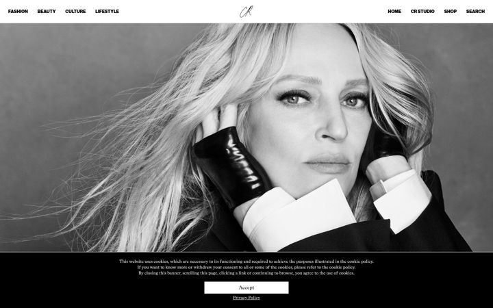 Screenshot of crfashionbook.com
