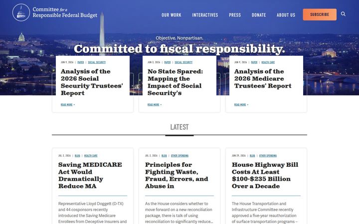 Screenshot di crfb.org