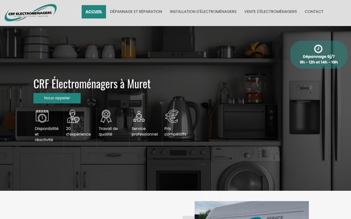 Screenshot of crfelectromenagers.fr