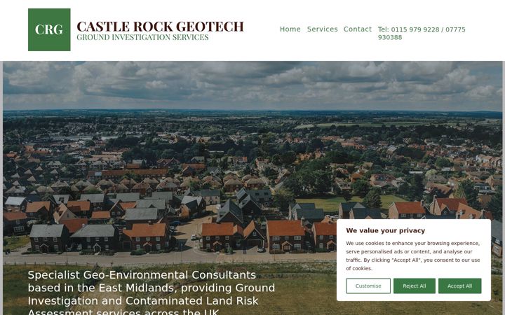 Screenshot of crgeo.co.uk