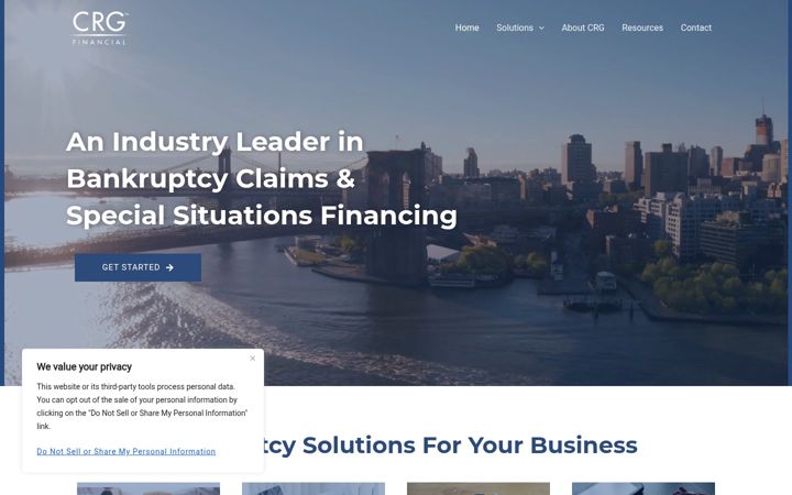 Screenshot of crgfinancial.com