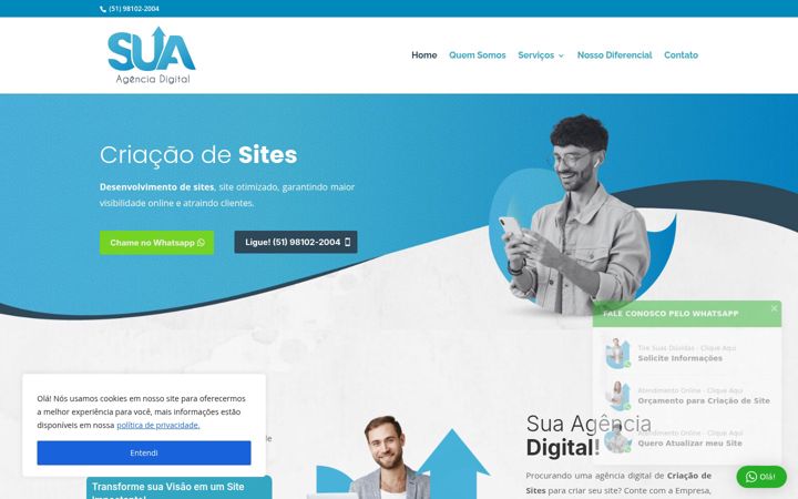 Screenshot of criacaodesitesportoalegre.com.br