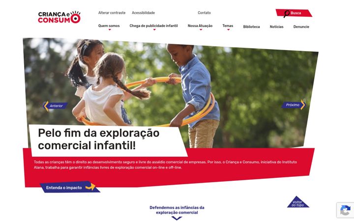 Screenshot van criancaeconsumo.org.br