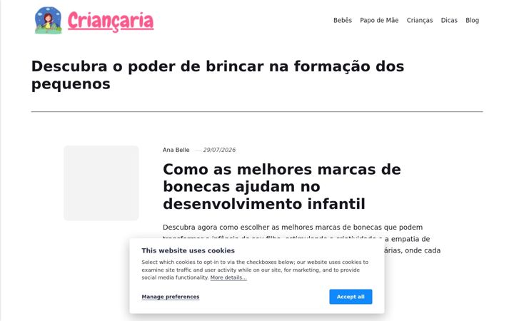 Screenshot van criancaria.com.br