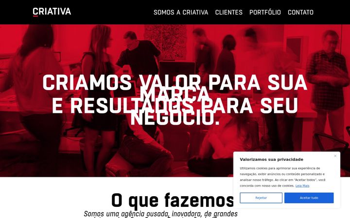 Screenshot of criativa.com.br