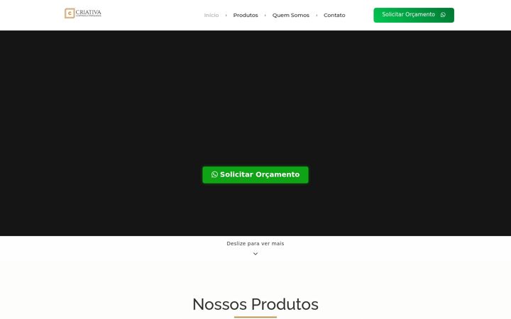 Screenshot of criativacortinasepersianas.com.br