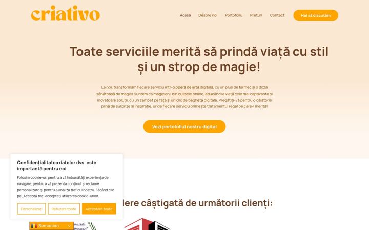 Screenshot of criativo.ro