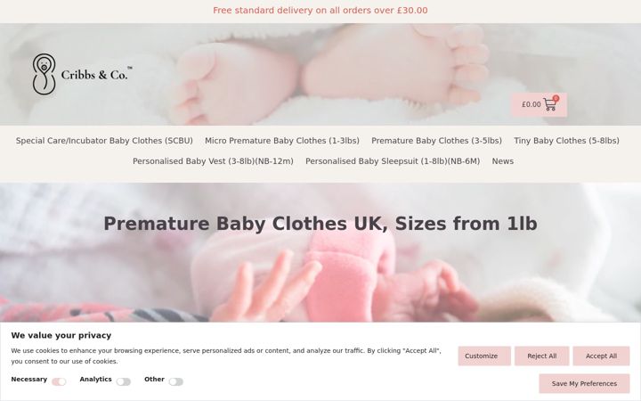 Екранна снимка на cribbsandco.co.uk