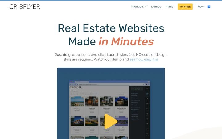 Screenshot of cribflyer.com