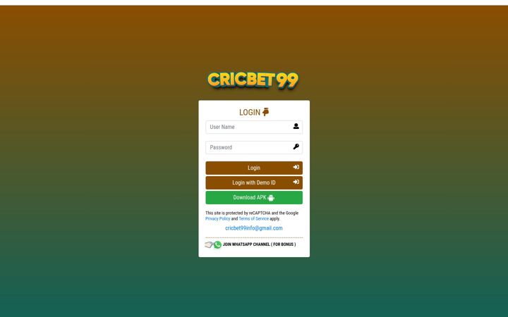 Screenshot του cricbet99.biz