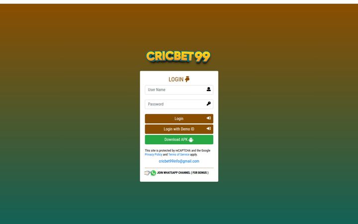 Screenshot of cricbet99.black