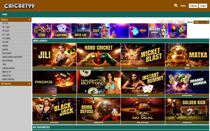 Screenshot of cricbet99.game